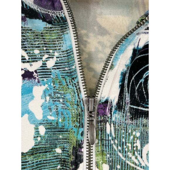 Chico's Additions Jacket Full Zip Size Large Stretch‎ Lightweight with Pockets - Picture 10 of 11